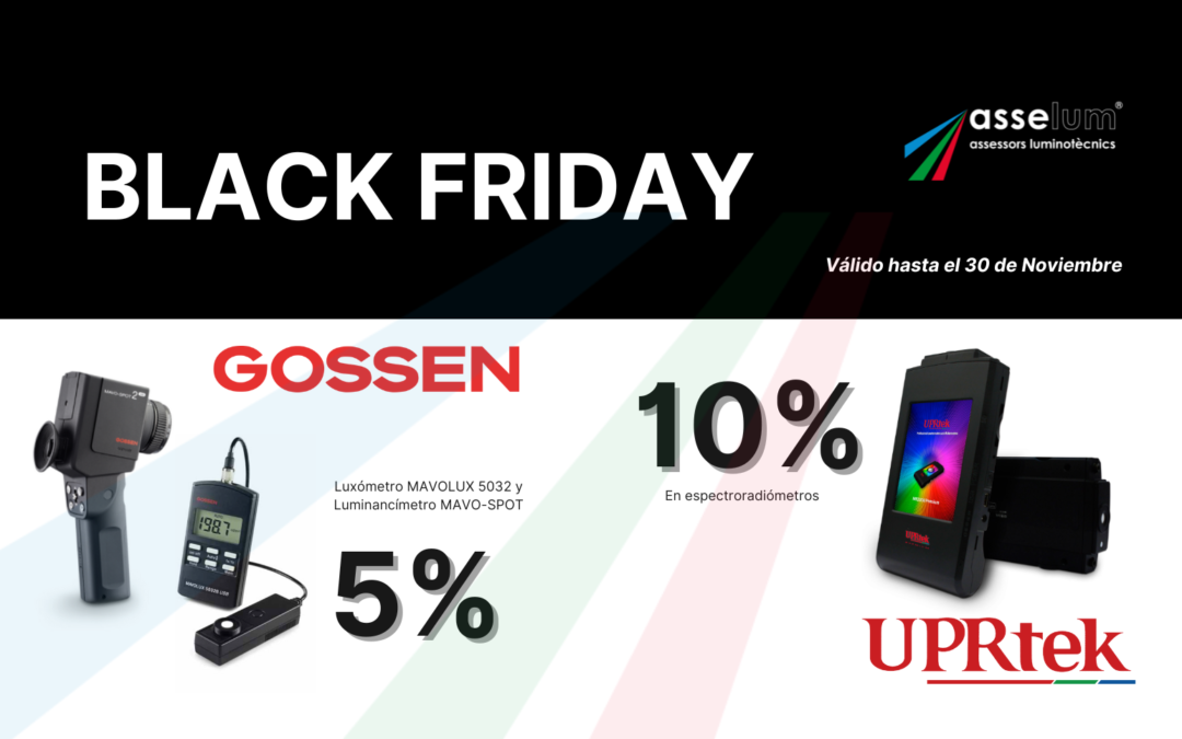 Black Friday en Asselum: descuentos exclusivos en equipos de medición luminotécnica