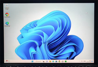 pantalla tablet dibujo abstracto azul